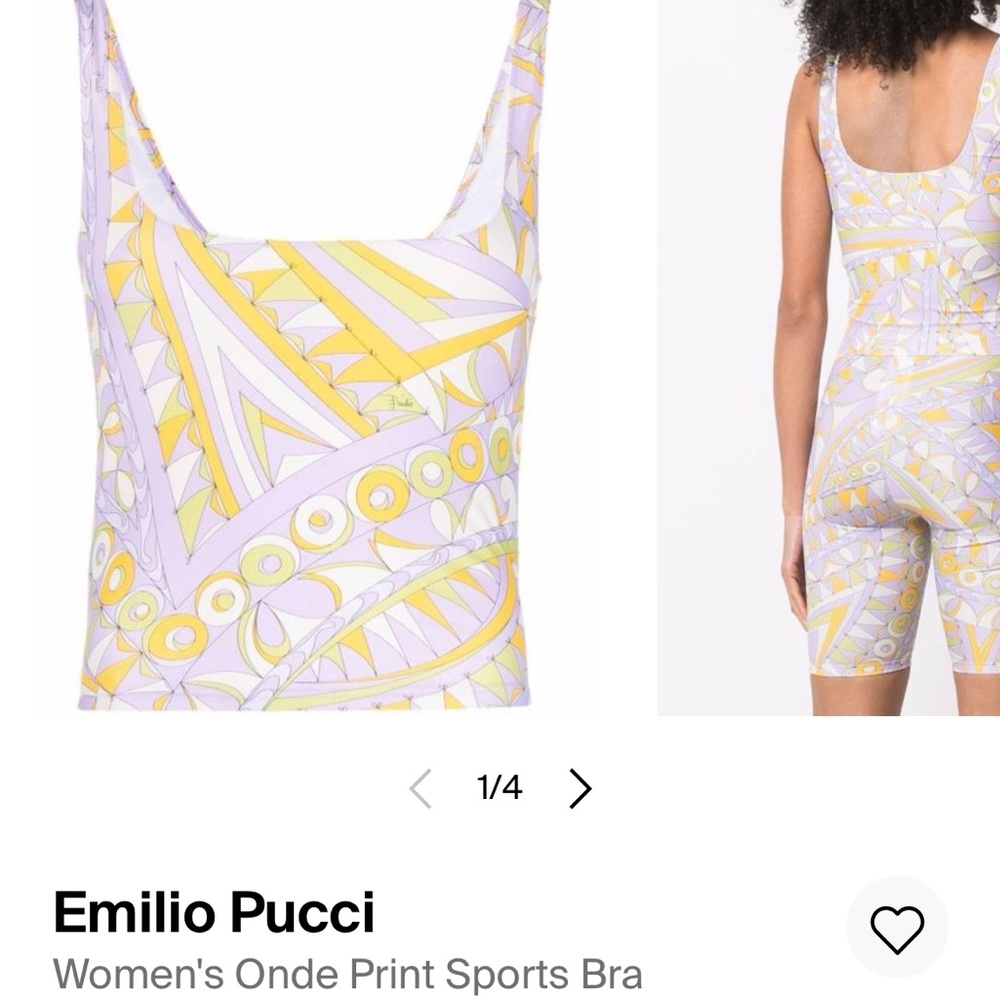 Emilio Pucci Onde Print sports bra Top